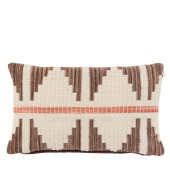 Handwoven Boho Cushion with Neutral Accent